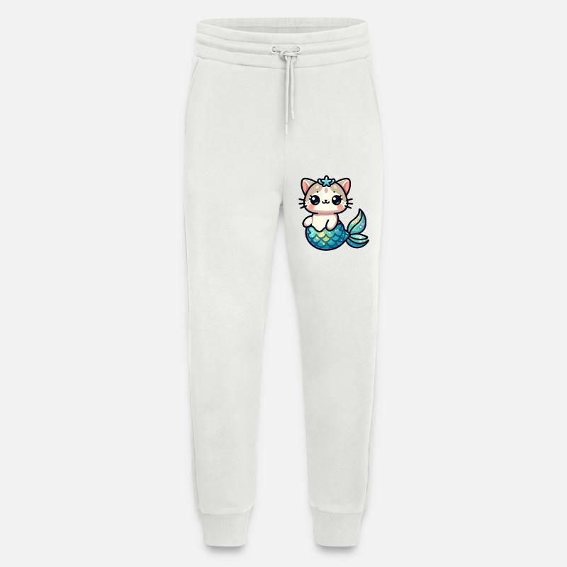 Purrmaid Sparkle: Das Meereskätzchen - Jogginghose - made by SPREAD - OFF WHITE