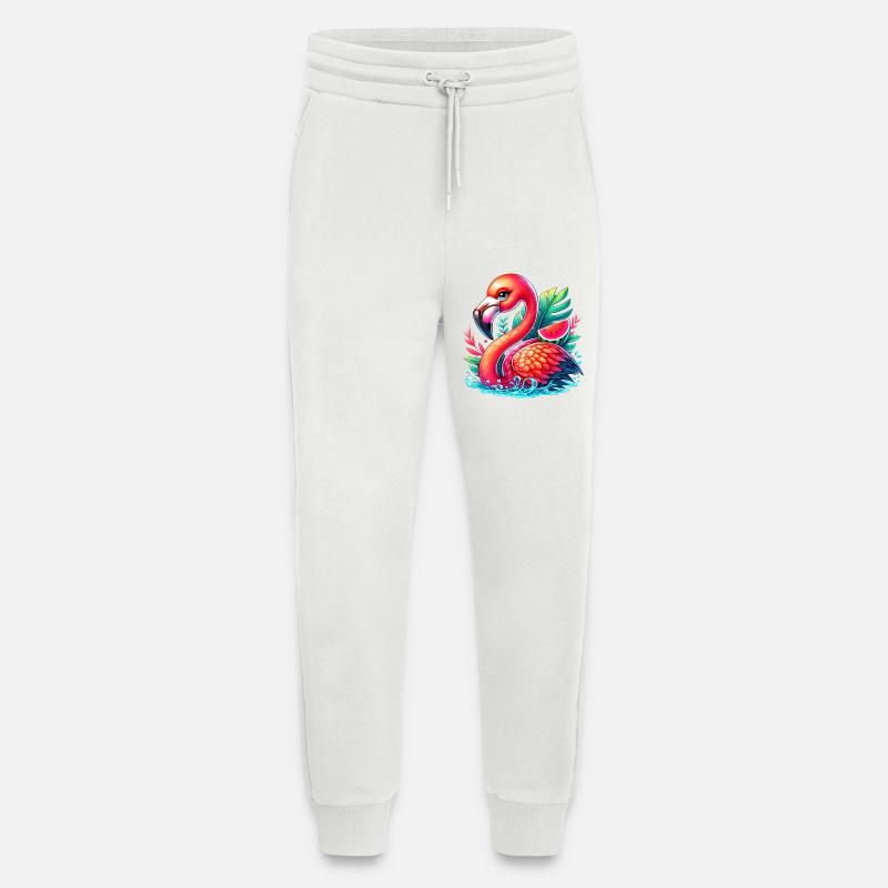 Flamant - Pantalon de jogging bio décontracté fabriqué en UE - OFF WHITE