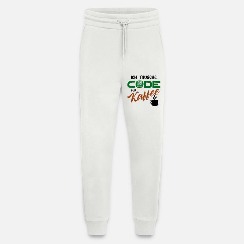 Code de développeur de logiciels programmeurs - Pantalon de jogging bio décontracté fabriqué en UE - OFF WHITE