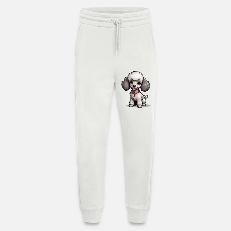 Grauer Pudel mit Halsband - Jogginghose - made by SPREAD - OFF WHITE