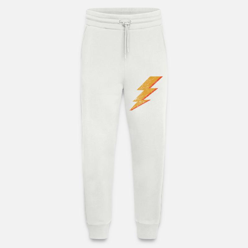 Grunge Style Rot & Gelb Blitz - Jogginghose - made by SPREAD - OFF WHITE