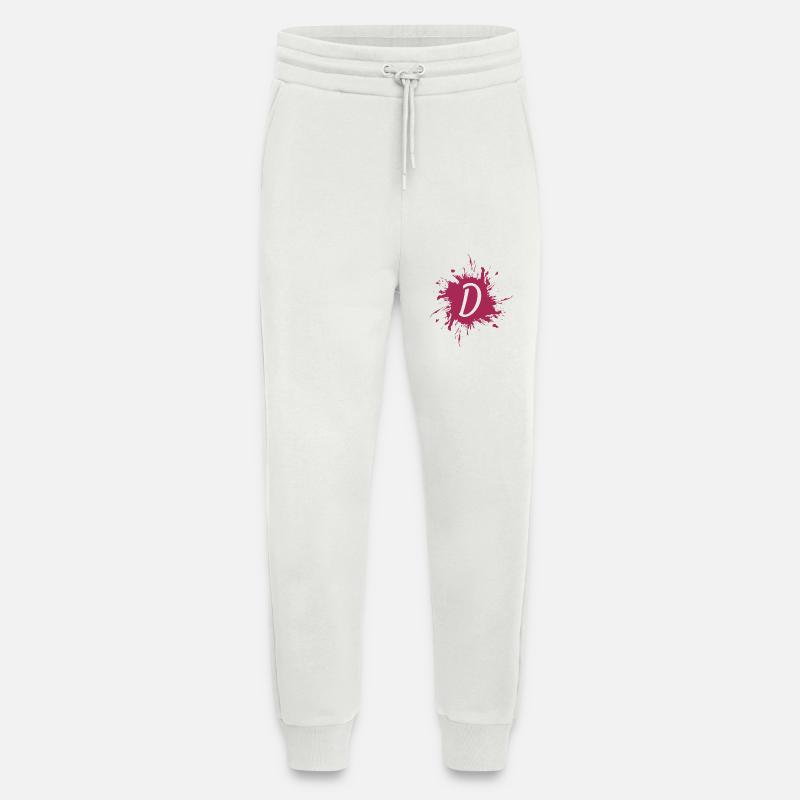 Letter D - initial letter D - Jogging Pants - made by SPREAD - OFF WHITE