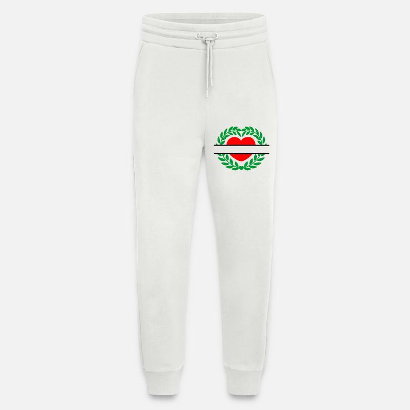 Lorbeerkranz Rot Herzform - Jogginghose - made by SPREAD - OFF WHITE