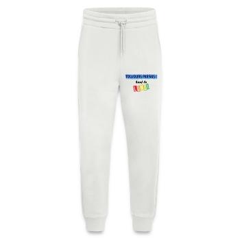 Toujours parfait sauf le lundi ! - Pantalon de jogging bio décontracté fabriqué en UE - OFF WHITE - Devant