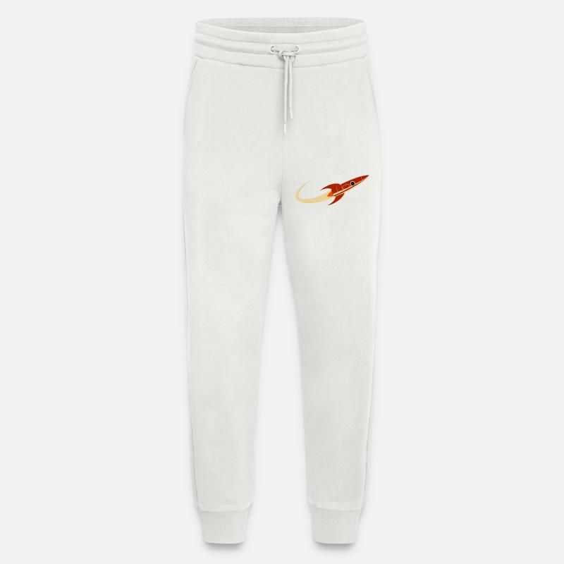Fusée spatiale rouge - Pantalon de jogging bio décontracté fabriqué en UE - OFF WHITE
