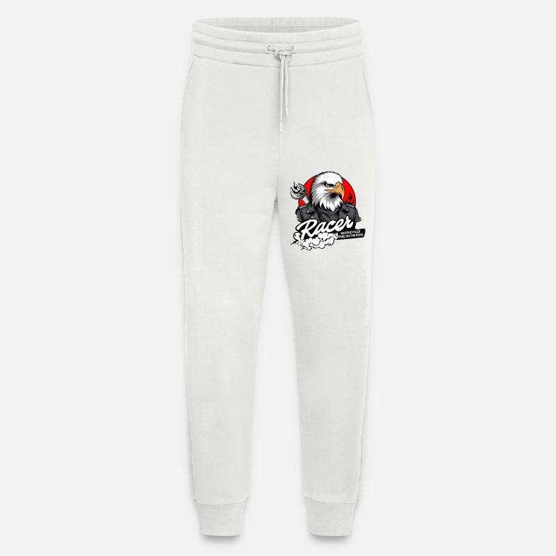 BIKER EAGLE - Jogging Pants - made by SPREAD  - OFF WHITE