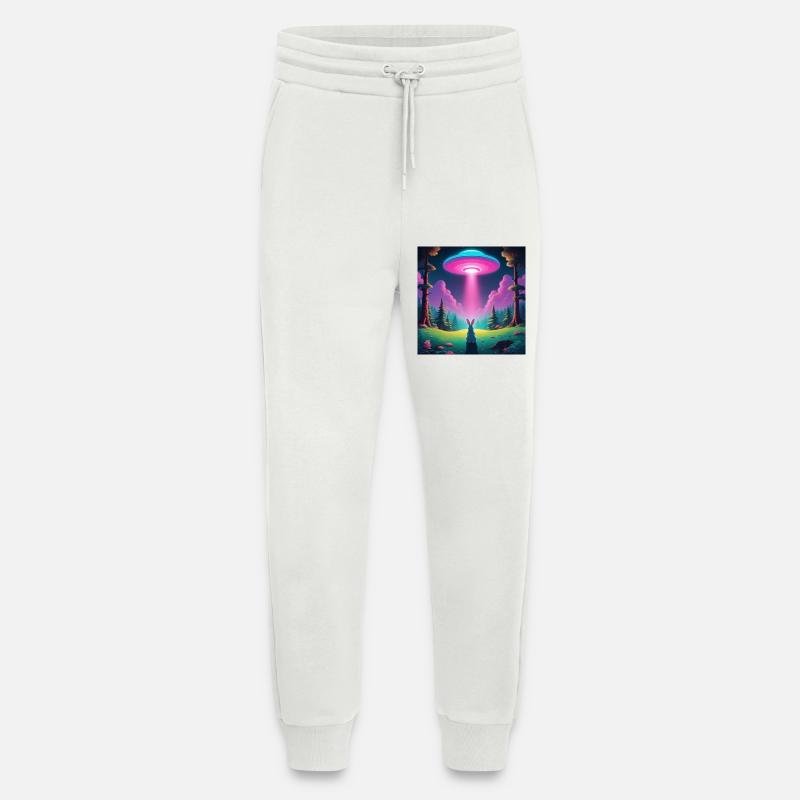 UFO mit Hase - Jogginghose - made by SPREAD - OFF WHITE