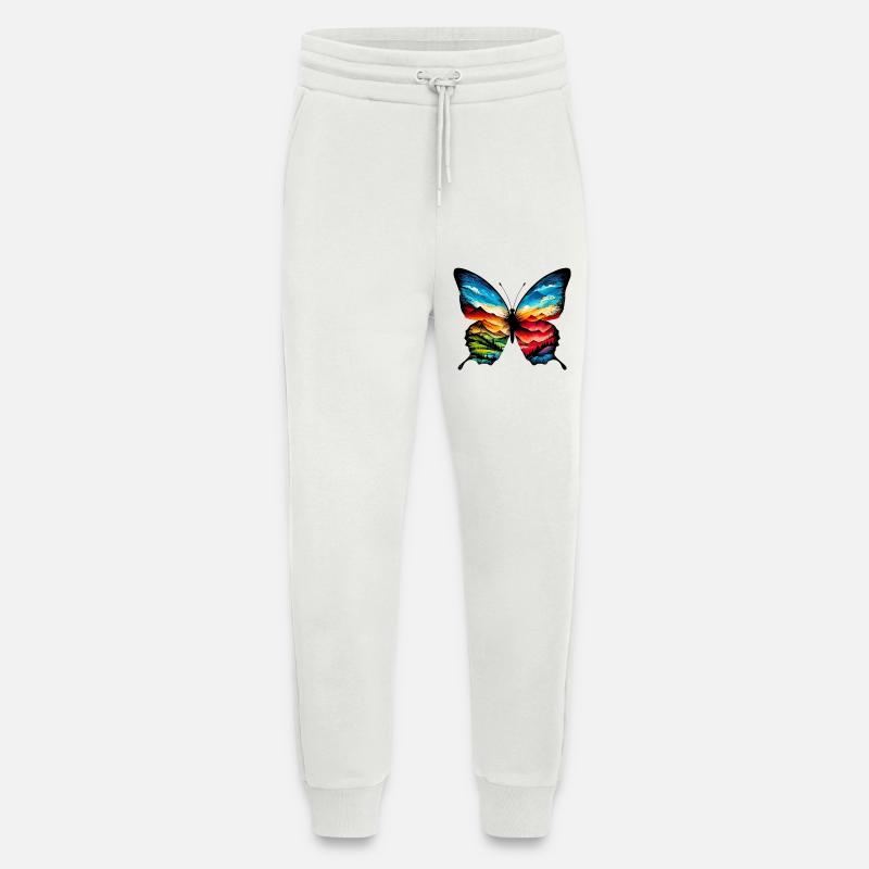 Papillon - Pantalon de jogging bio décontracté fabriqué en UE - OFF WHITE