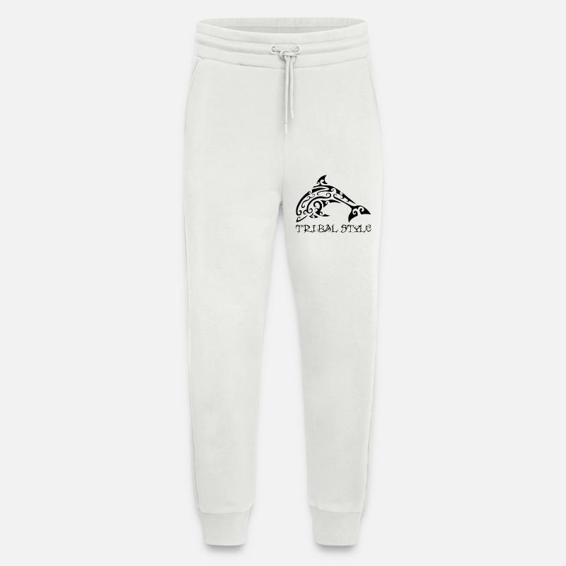 Polynesischer schwarzer Delfin - Jogginghose - made by SPREAD - OFF WHITE