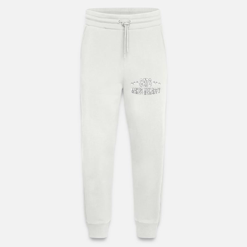 Cats make me happy - Jogginghose - made by SPREAD - OFF WHITE