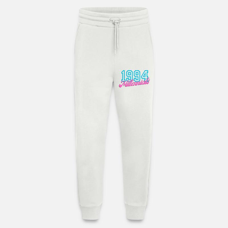 1994 Millennials Retro Date Design - Jogging Pants - made by SPREAD  - OFF WHITE