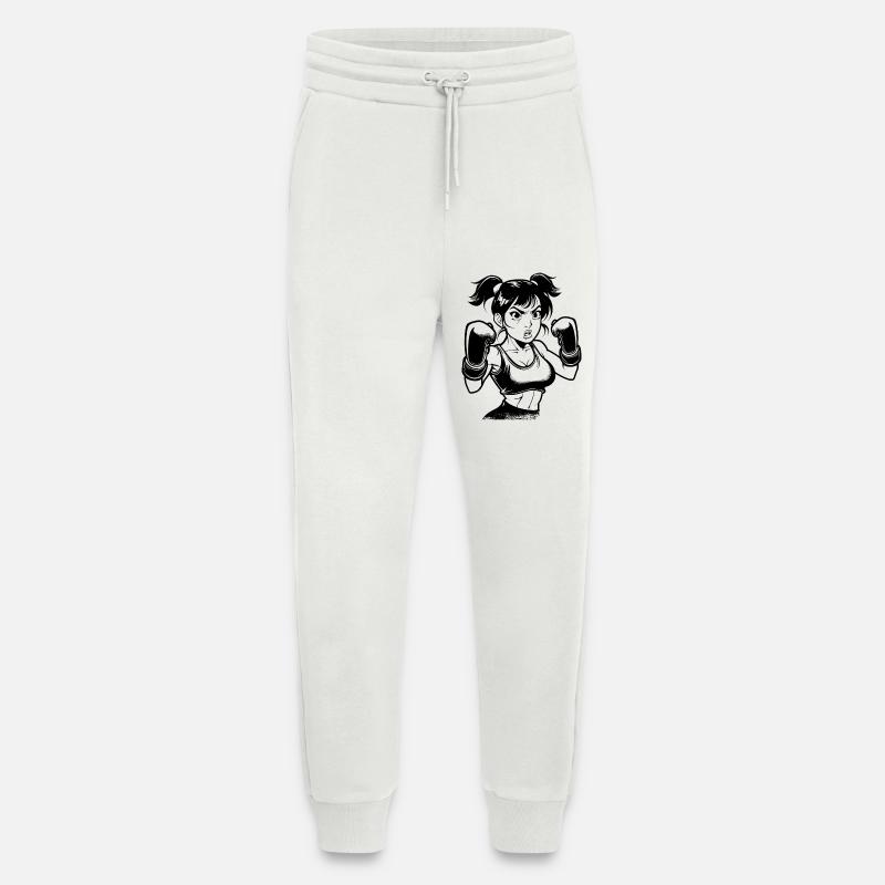 Boxen Mädchen Zeichnung - Jogginghose - made by SPREAD - OFF WHITE
