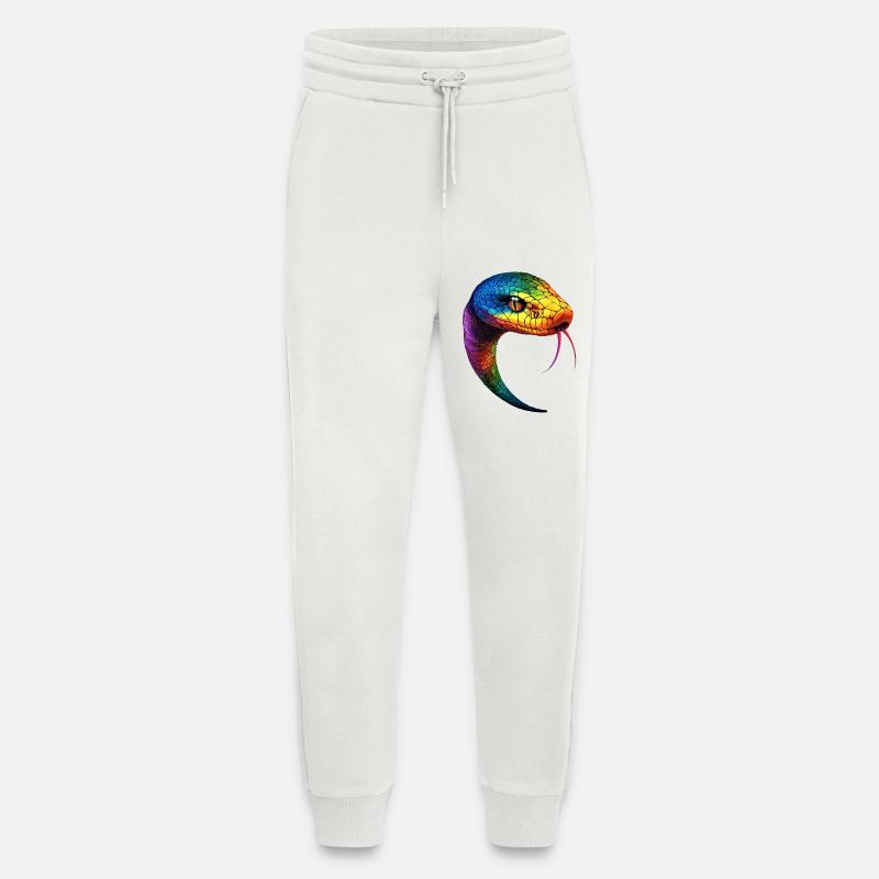 Schlange Python Kobra Mamba Klapperschlange Snake - Jogginghose - made by SPREAD - OFF WHITE