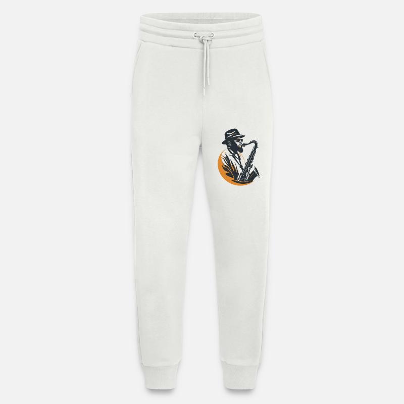 Saxophonist Graphics - Jogging Pants - made by SPREAD  - OFF WHITE