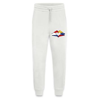 Holland Venezuela Flagge Hände Herzform - Jogginghose - made by SPREAD - OFF WHITE - Vorne