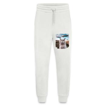 Funny British Shorthair Cat selfie with Alien UFOs - Jogging Pants - made by SPREAD  - OFF WHITE - Front