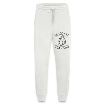 I'm in a wheelchair but I'm not broken # - Jogging Pants - made by SPREAD  - OFF WHITE - Front