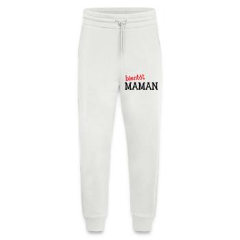 bientôt Maman ! Cadeau de grossesse - Pantalon de jogging bio décontracté fabriqué en UE - OFF WHITE - Devant