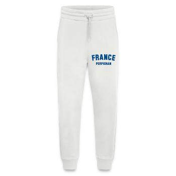 PERPIGNAN, France, France - Pantalon de jogging bio décontracté fabriqué en UE - OFF WHITE - Devant
