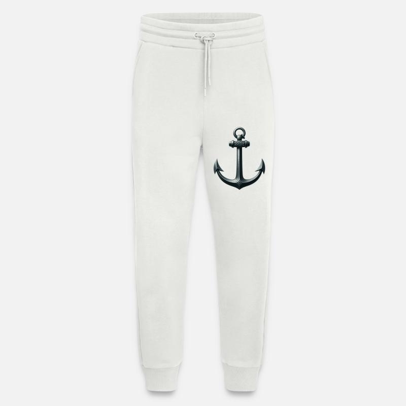 Historischer Anker mit Nautischem Design - Jogginghose - made by SPREAD - OFF WHITE