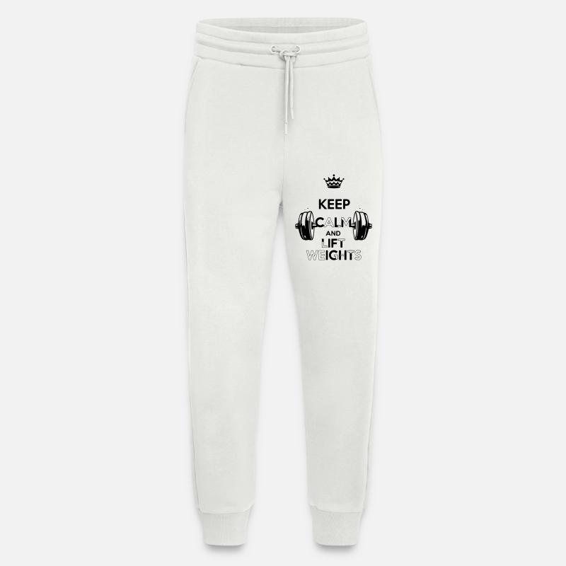 Restez calme - Pantalon de jogging bio décontracté fabriqué en UE - OFF WHITE