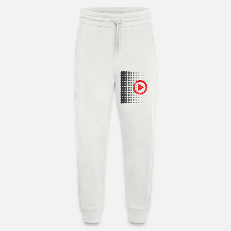 Halftone Play Button Retro - Jogginghose - made by SPREAD - OFF WHITE