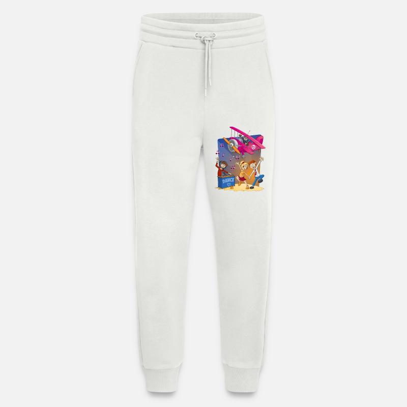 Danse, danse, danse, image joyeuse - Pantalon de jogging bio décontracté fabriqué en UE - OFF WHITE