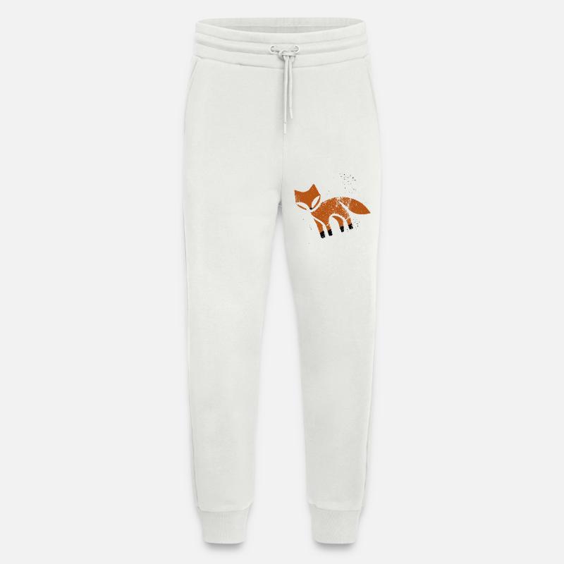 Rustic fox in stamp look - Jogging Pants - made by SPREAD  - OFF WHITE