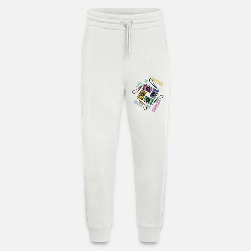 Life is better with my camera - Jogginghose - made by SPREAD - OFF WHITE