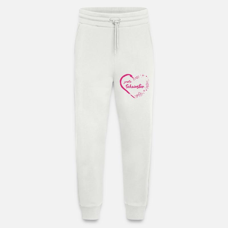 große Schwester rosa pink Herz - Jogginghose - made by SPREAD - OFF WHITE