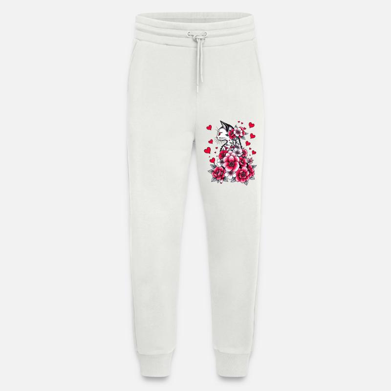 Weiße Katze - Jogginghose - made by SPREAD - OFF WHITE