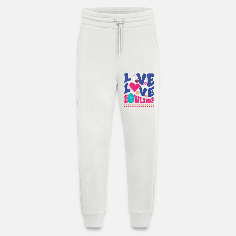 Live Love Bowling - Jogginghose - made by SPREAD - OFF WHITE