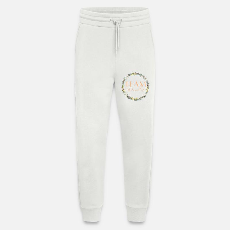 Team Bride ! Flower wreath customizable - Jogging Pants - made by SPREAD  - OFF WHITE