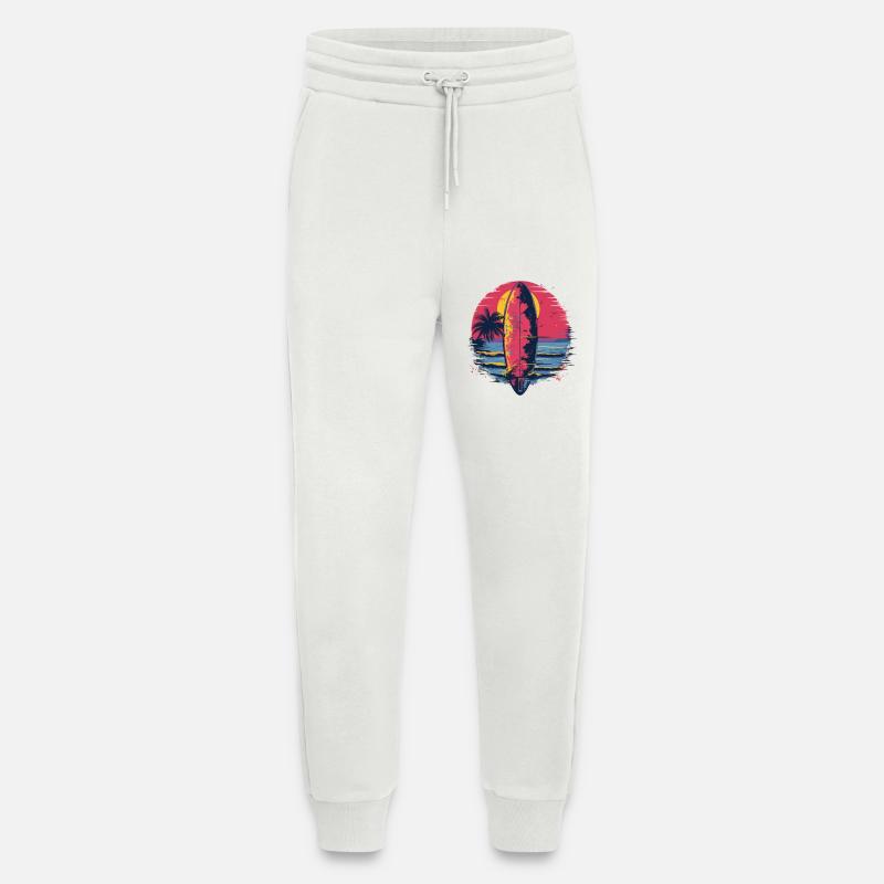Surfboard Synthwave - Jogging Pants - made by SPREAD  - OFF WHITE