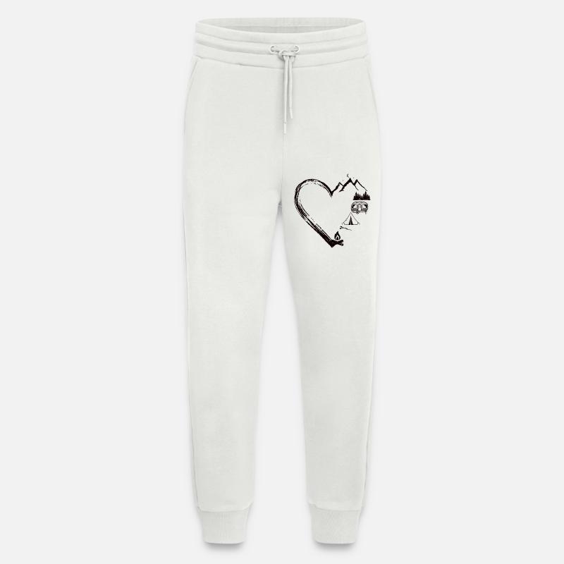 Mountain Heart Camping Patch Design - Jogginghose - made by SPREAD - OFF WHITE