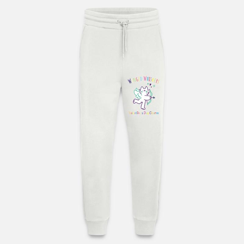 Winged Whiskers-Valentine s Day Charm - Jogging Pants - made by SPREAD  - OFF WHITE