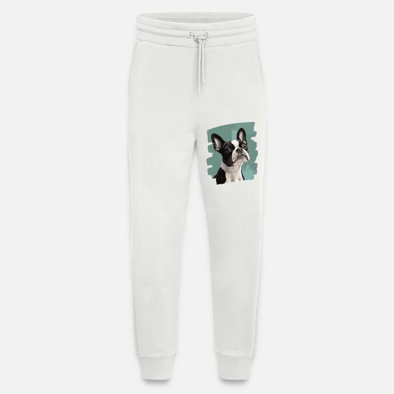 Boston Terrier - Jogginghose - made by SPREAD - OFF WHITE