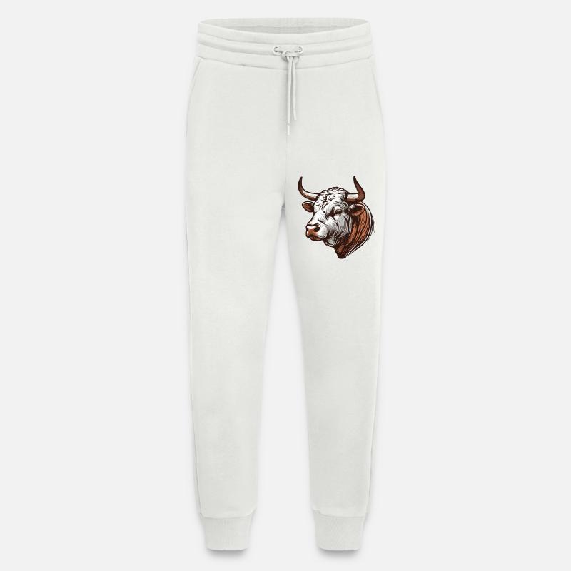 Taureau - Pantalon de jogging bio décontracté fabriqué en UE - OFF WHITE