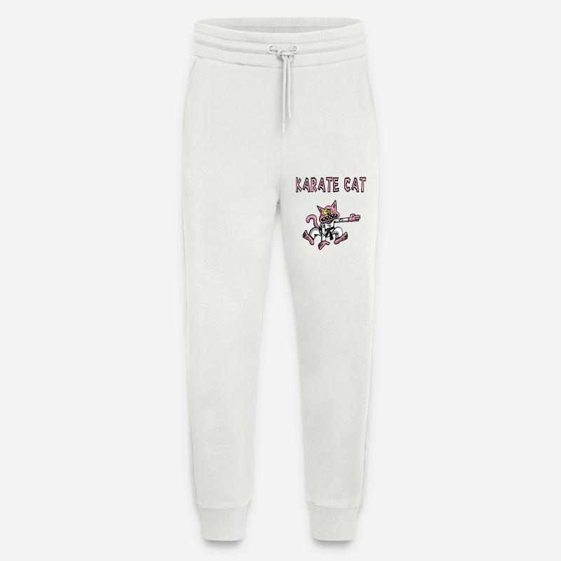 Karate und rosa Katze - Jogginghose - made by SPREAD - OFF WHITE