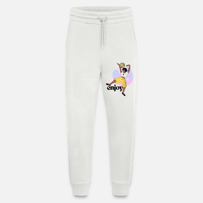 Disco Dance Celebration Design - Jogging Pants - made by SPREAD  - OFF WHITE