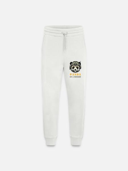 Panda in Mission / Military - Jogging Pants - made by SPREAD - OFF WHITE