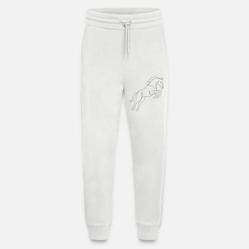 One Line Drawing - Pferd - Jogginghose - made by SPREAD - OFF WHITE