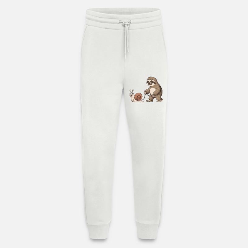 Sloth and snail - Jogging Pants - made by SPREAD - OFF WHITE