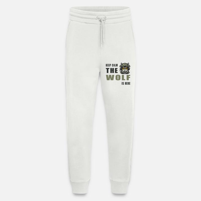 Keep Calm Wolf Is Here - Jogginghose - made by SPREAD - OFF WHITE