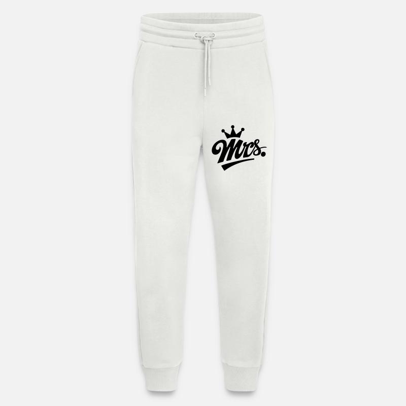 Mrs. & Krone, customizable - Jogging Pants - made by SPREAD  - OFF WHITE