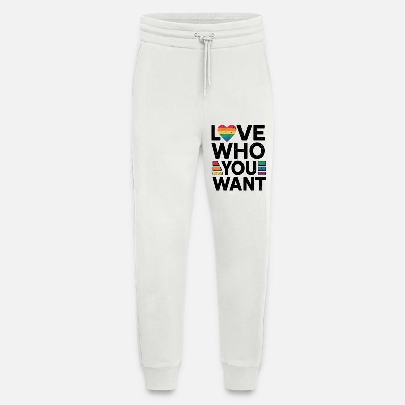 Regenbogenherz Pride Print - Jogginghose - made by SPREAD - OFF WHITE