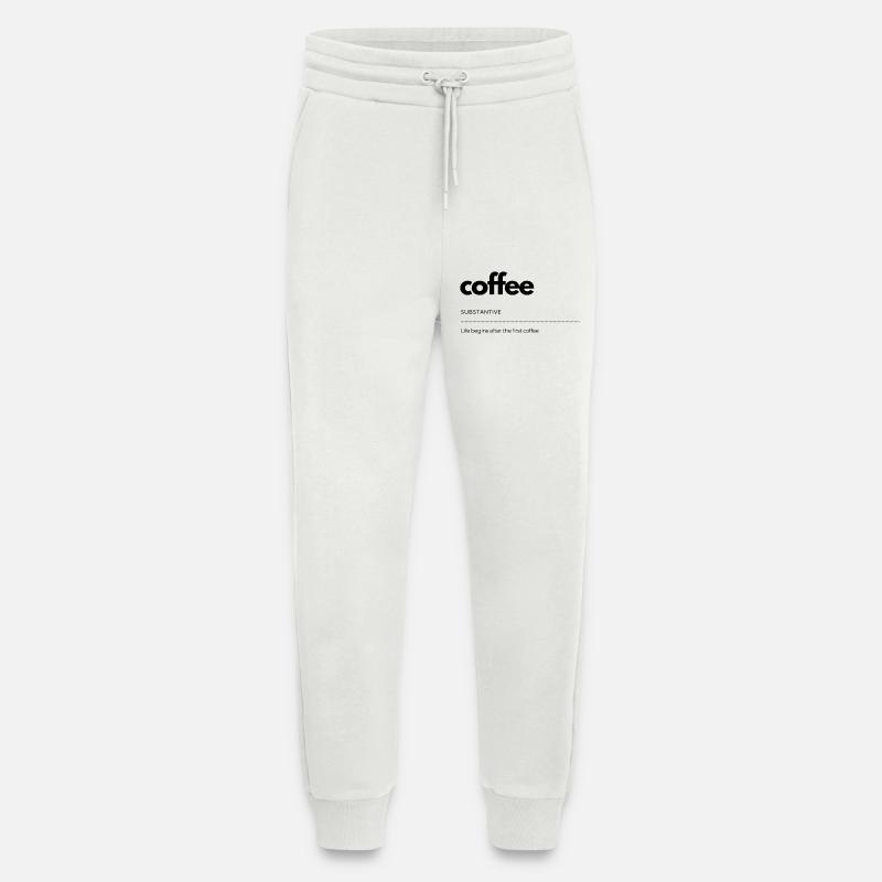 coffee– Leben beginnt danach - Jogginghose - made by SPREAD - OFF WHITE