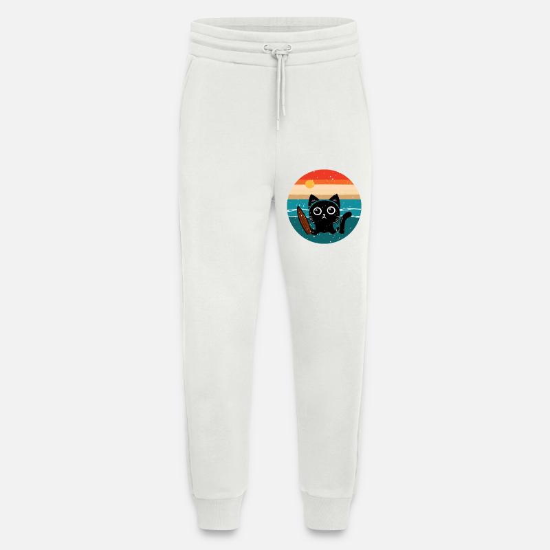 Surfende Katze - Jogginghose - made by SPREAD - OFF WHITE