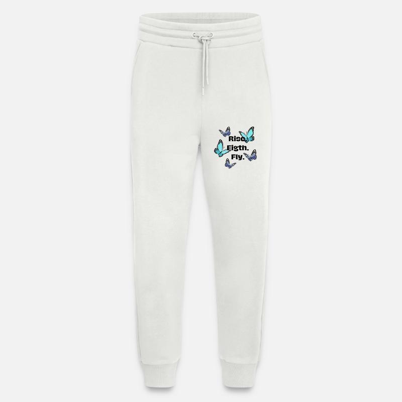 Steigen. Kämpfen. Fliege - Schmetterling - Jogginghose - made by SPREAD - OFF WHITE