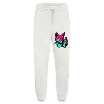 Graffiti Renard - Pantalon de jogging bio décontracté fabriqué en UE - OFF WHITE - Devant